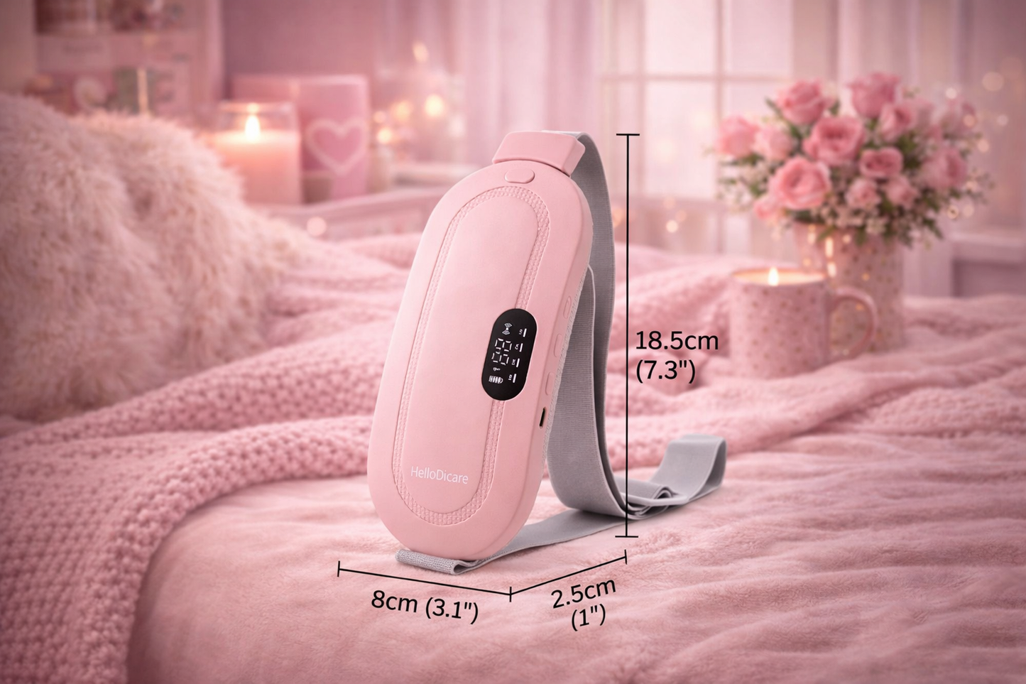 Cinturón térmico Hellodicare para aliviar el dolor menstrual 